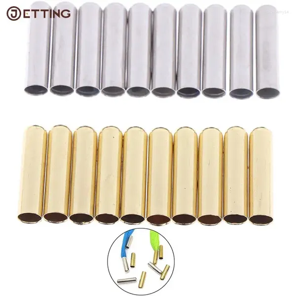 Parti di scarpe 10pcs/set d'oro argento 4,5 18 mm/3,5 20 mm SCHE METALLI SENZA SCHETTI PIESTRE SOSTITUZIONE DI SOSTITUZIONE AGLET AGLET DEI KIT SIMAKER DIY