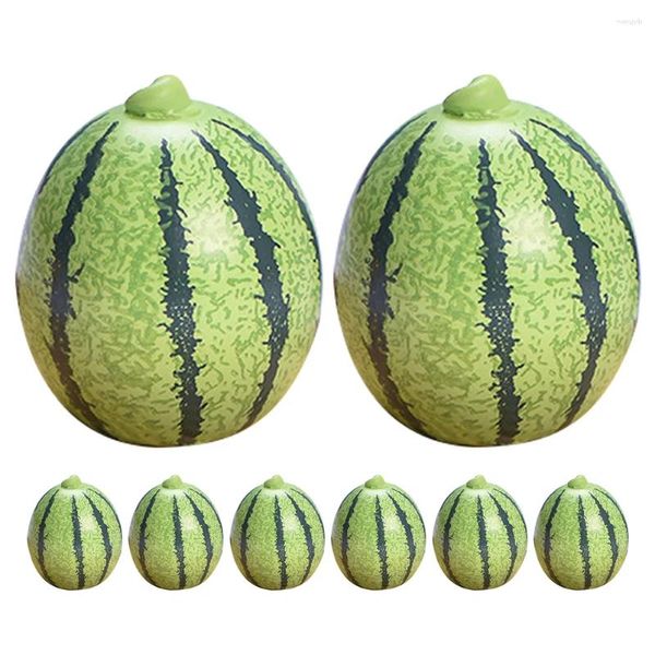 Party -Dekoration künstliche Früchte gefälschte Mini -Wassermelonen Desktop Dekor Früchte Miniaturmodelle Faux -Layout -Szene