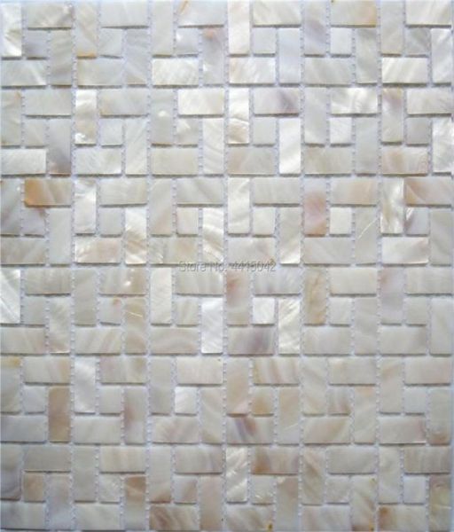 Papéis de parede Mãe natural de mosaico de pérolas para decoração caseira backsplash e banheiro parede de 1 metro quadrado AL1042321011
