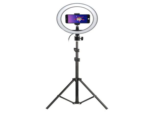 Pogra LED Selfie Ring Light 10inch PO Studio Câmera Luz com Tripé Stand para Tik Tok Tok VK YouTube Live Video Makeup C1008759881