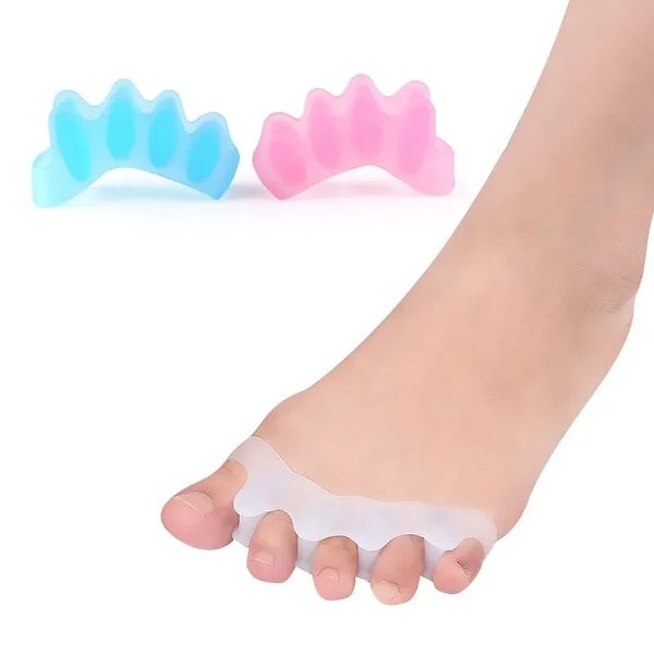 2pcs = 1Pair Silicone dedo do pé separador de garotas de garotas Correção de alisadores de alisadores Hallux Valgus Corrector de pé para infância