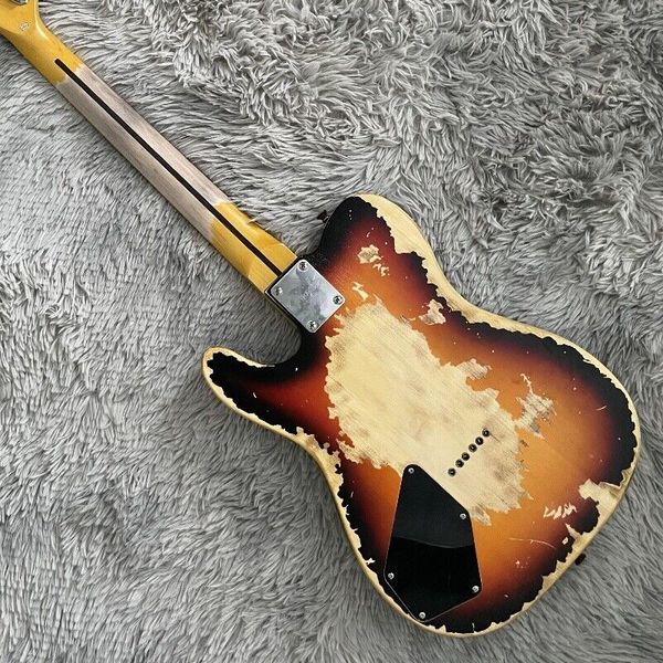 Masterbuilt Andy Summers Relic 3 renkli Sunburst Elektrikli Gitar Alder Vücut Humbucking Boyun Passy Donanım Üst Şapka Anahtarı İpucu