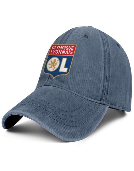 Stilvolle Olympique Lyonnais Les Gones ol Unisex Denim Baseball Cap Golf Klassische Hüte Marmortext Weißer Brustkrebs Pulver weiblich 1161461