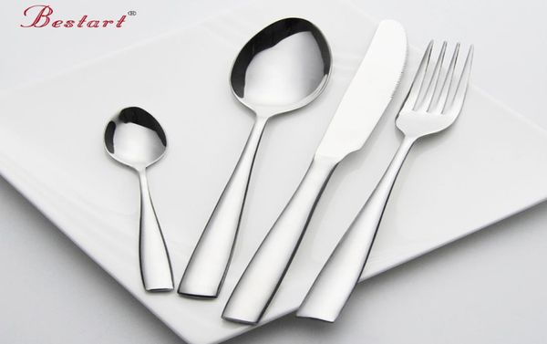 Set Castlery Edelstahl 24 Stücke Service 6 Personen Silbermesser Fork Set Restaurant Cutlery Dinnerwaren China Sets C181127018409679