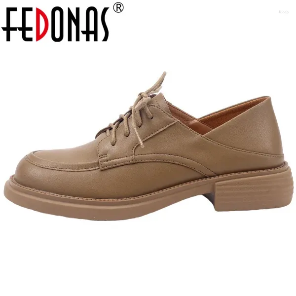 Scarpe eleganti Fedonas 2024 Donne pompe primavera estate che lavorano casual Studenti classici comodi tacchi bassi