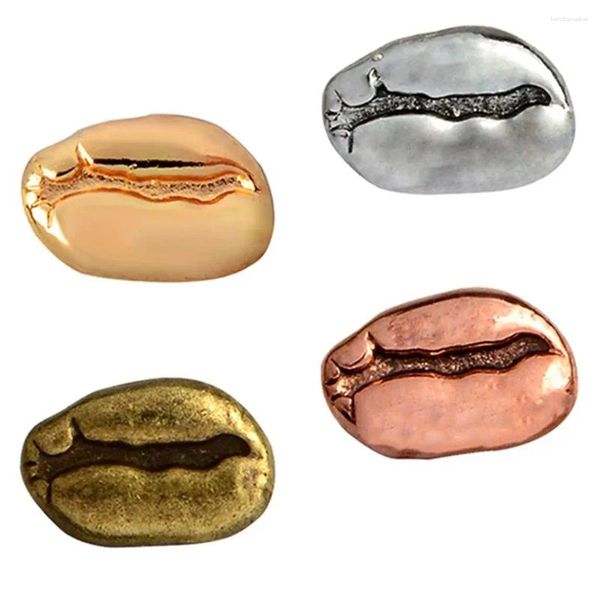 Broches 4 peças Lady Mens Coffee Bean Broche Lapeel Pin Gollar Cirtle Jóias