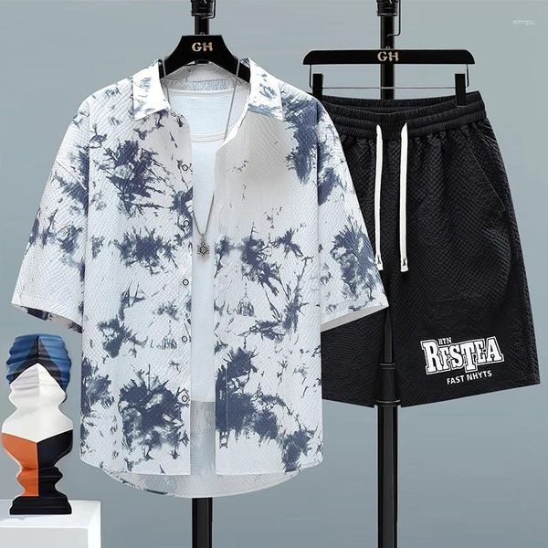 Herren Tracksuits Shirts Shorts 2024 Koreanischer Stil Hochwertige Sportswear Casual Sets Männliche Mode und Größe M-4xl TZ072