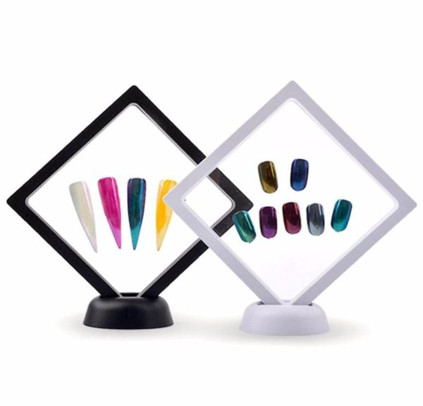 Maniküre Nagelkunst Display Ständer Nagel Gel Polieren mit Regal Quadrat PO Frame Display -Board -Farbkarten Diagramm Stehungs Kit348375