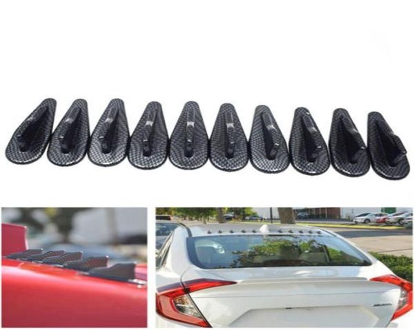 Новые 10шт эвостиль PP Roof Shark Fins Spoiler Wing Kit Generator для CAR8648796