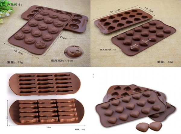 DIY Siliconform lächelnde Gesichtsschale Little Cola Form Kuchen Schokoladen Eisgitter Formen verkaufen mit verschiedenen Muster 1 98JJ J16915498