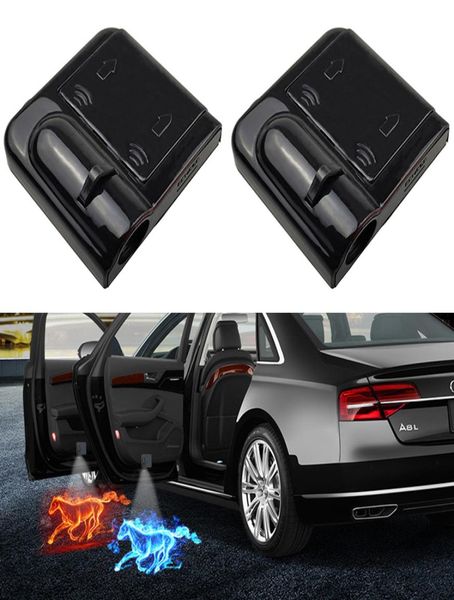 1pcs универсальный светодиодный автомобиль Дверь приветствует логотип Laser Lights Laser Lights Wireless Car Projector Auto Parts Ghost Shadow Light для citroen2630491