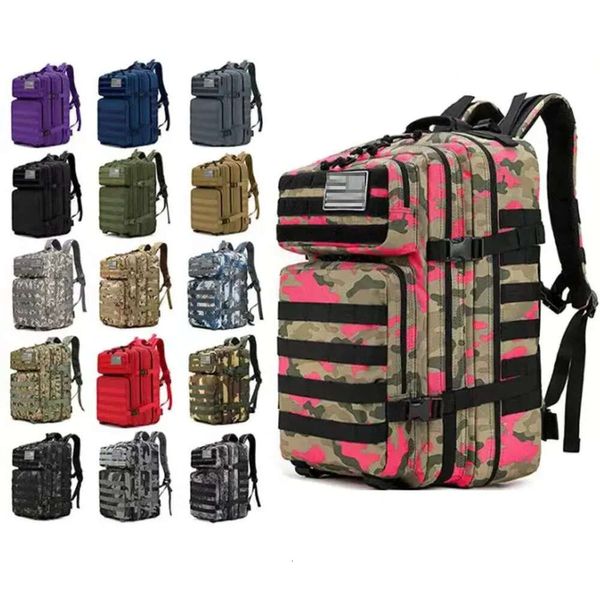 Molle Man Armee Rucksäcke Packungen Mochila 50 l Militärangriff Angriffstasche EDC Rucksack Outdoor Kletterjagd Taktische Wanderwanderung Camping -Rucksackbeutel Schulter Clutch -Tasche