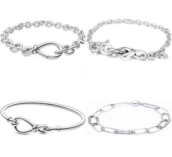 Ben bağlantı deseni tıknaz infinity düğümlü kalp kaplı t-clasp 925 sterling gümüş bileklik fit bileklik boncuk charm5502856