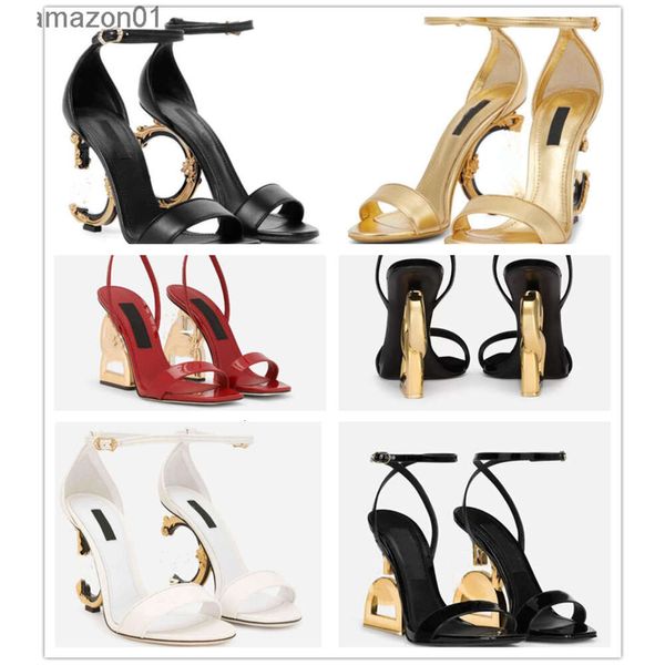 İtalya D G Marka Marka Ünlü Marka Kadınlar Patent Deri En kaliteli sandaletler ayakkabı pop topuk kaplama karbon çıplak siyah kırmızı pompalar bayan gladiator santalias eu35-43 ucp4