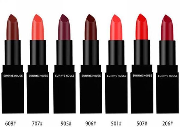 Narralização de 2018 7 Cores 3CE Eunye House Edição Limitada Hidratante Cor Smooth Longa Lipstick Longa com Tube Preto5572567