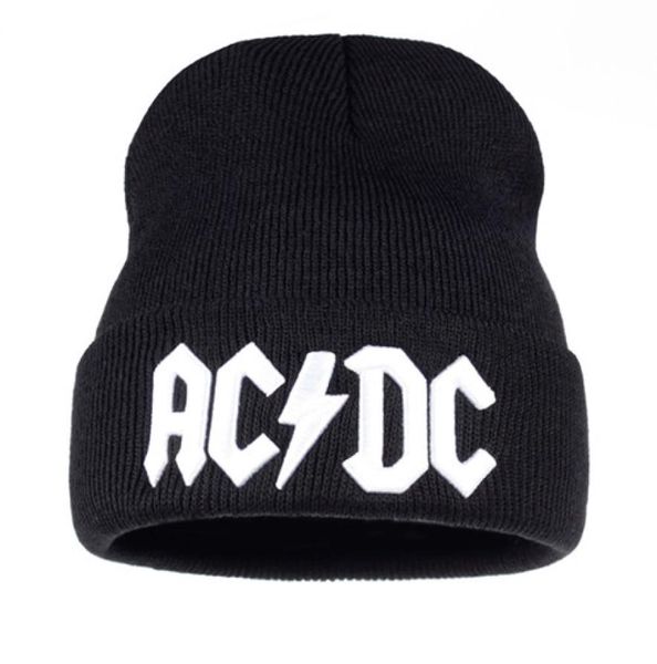 Homens Mulheres Inverno Warm Beanie Hat Rock AC/DC Rock Band Warm Winter Winter machado Beanies Capact para homens adultos Mulheres 8257091