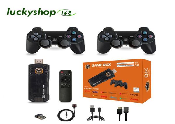 Новая игровая консоль Android TV PS1GBA Mini Arcade Rocker 4K TV Games Android TV Dual System9532673