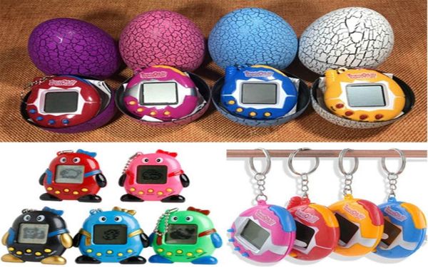 Tamagotchi giocattoli pinguini colorati elettronici Tamagochi PETS giocattoli con confezione di uovo di bicchiere OPP Borsa 5644315