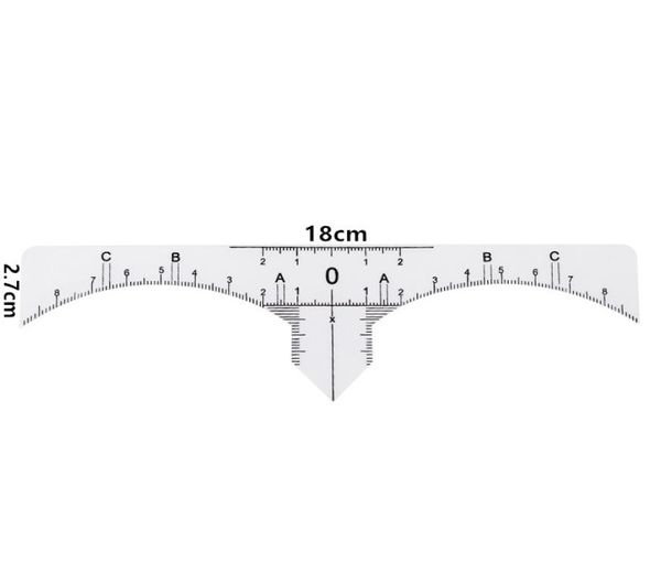 Microblading Sbianco di sopracciglia Strumenti Tattoo Strumenti Tattoo Misurazione permanente Tatuaggio Cosmetico Stencil Tatuaggi Tattoo AC6384562