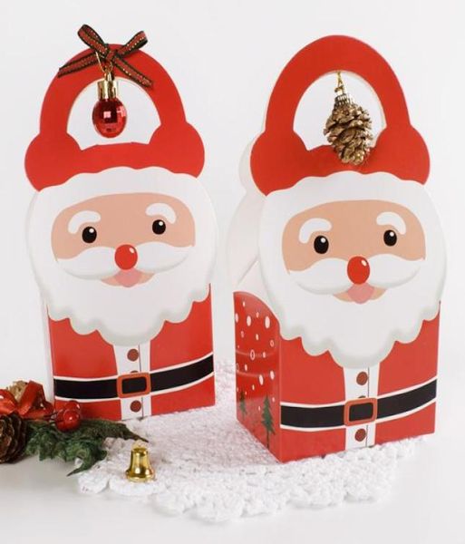 Feliz Christmas Paper Presente Box 2021 Papai Noel Cades Caixas de Candy Design personalizado para material de festa8551160