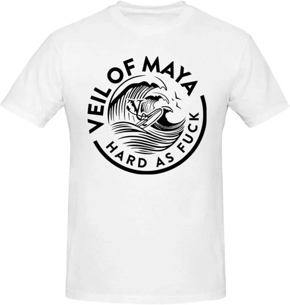 Herren T-Shirts Veil Band von Maya-Hemd Herren Crew Ausschnitt T-Shirt vielseitig kurzärmelig Top Blackl2403