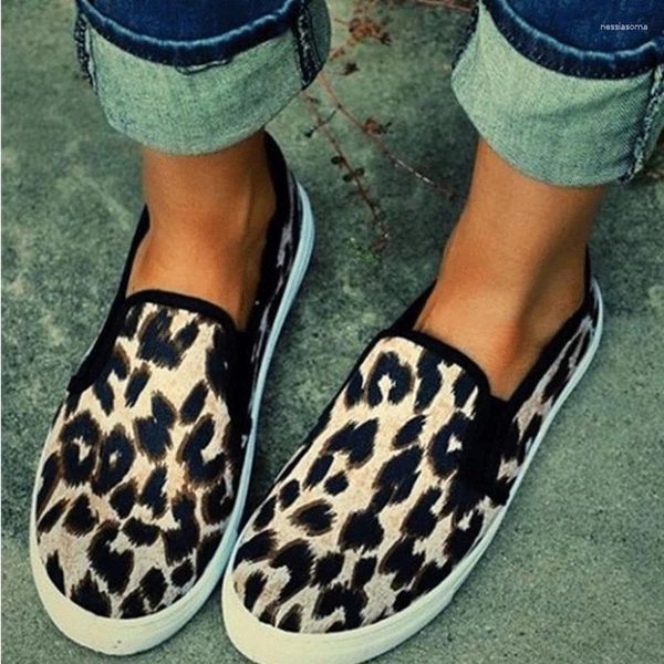 Sapatos casuais senhoras de verão moda de forma em impressão de leopardo de conforto ao ar livre