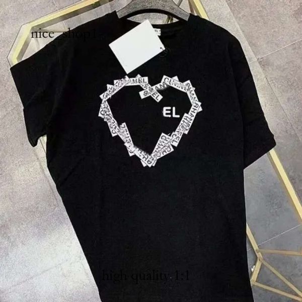 Chanells gömlek Chanei Sleeve T-Shirts Sıradan Mektup PRITIG Chael Womes Tee Üstler Gömlek Kısa Lüks Tees Lady Desigers Mes Yaz Kıyafetleri T Beclig Tshirt 8915