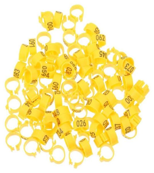 Altre forniture per uccelli da 100 pezzi anelli di piede di piccione numerati banda di gamba in plastica2463010