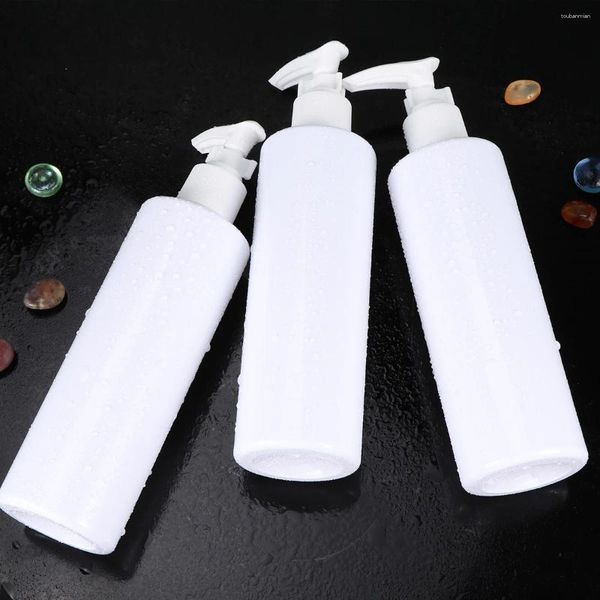 Bottiglie di stoccaggio 6 pezzi Verifica il lavaggio a mano Fluido Contenitore ricaricabile Contenitore bianco