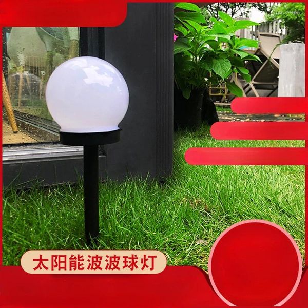 Lâmpada de lawn em forma de bolha estilo chinês iluminação à prova d'água simples villa na estrada ao ar livre