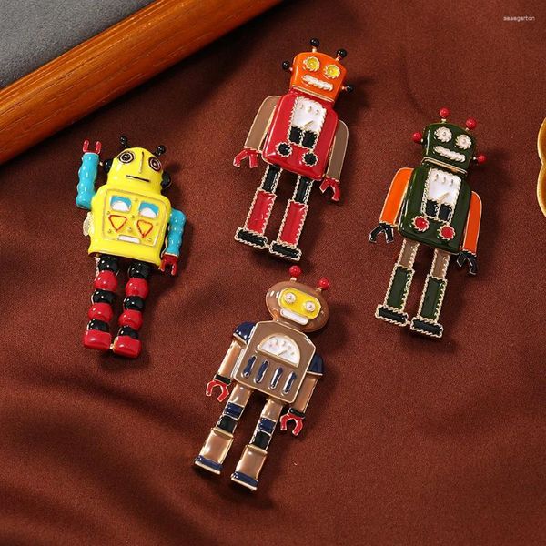 Broschen personalisierte Original -Vintage -Cartoon -Roboter -Brosche modische Emaille Drop Oil Herren exquisite Abzeichenkleidung Accessoires Pins