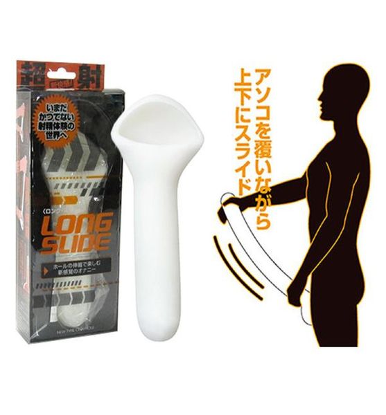 Silicone Penis Sleeve Ao Masturbador Longo Slide Long Pussy Pussy Penis Massger Sex Toy Cock Game Game Masturbador para homens D181109603615