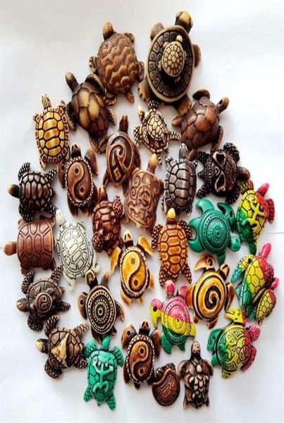 30 PCs Fashion Keychains Tortoise gemischte Farbe Imitation Yak Knochenschildkröten Keyring250K7951170