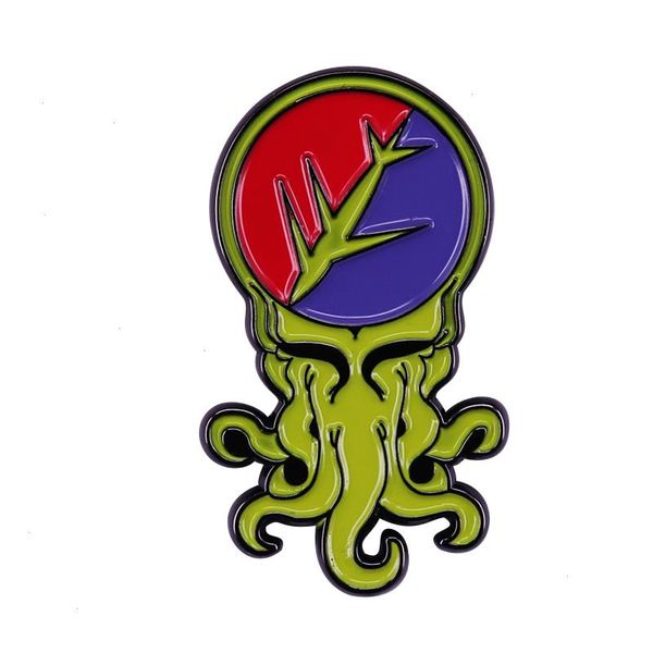 Брушко -вдохновленный Grateful Dead Cthulhu Brooch Sea -Monster украсть ваше лицо, выкрикивает это - мы везде