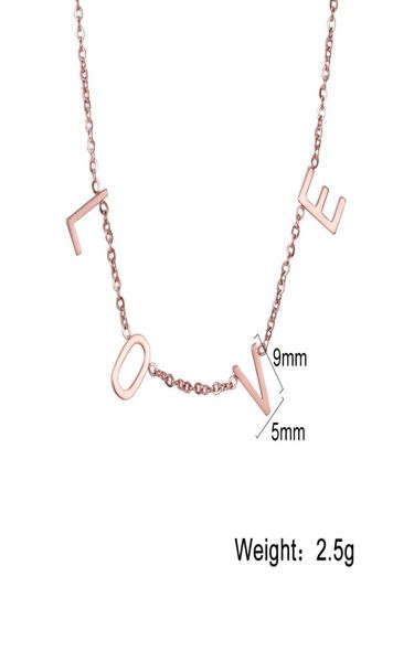 VOTO NETTRIA 2020 Test Gioielli Dom Equalità inossidabile in acciaio inossidabile Gold Rose Gold Clavicle Letter Necklace Catena9731548