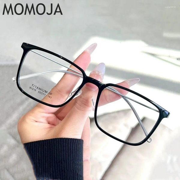 Óculos de sol enquadram Momoja Ultra Light e Square, quadrado da moda, óculos femininos, anti -Blue Optical Prescription Glasses for Women91210