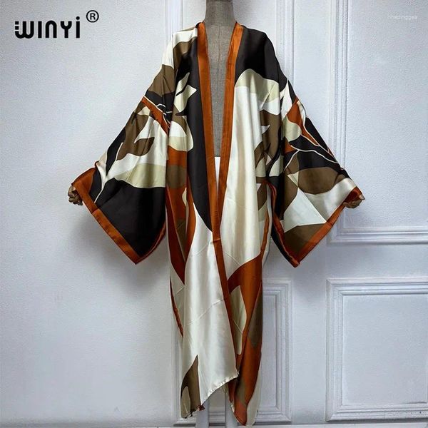 Sommer Kimono African Women Dress Beach Wear Maxi Blogger empfehlen Cardigans Cover-ups Abaya Dubai Luxus