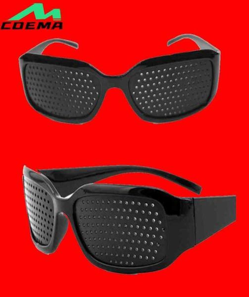 Pinhole Sonnenbrille Antimyopie Pin Loch Brille Augenübung Sehvermögen Verbesserung der Naturheilungssicht Hochwertige Pflege Brille 2529966