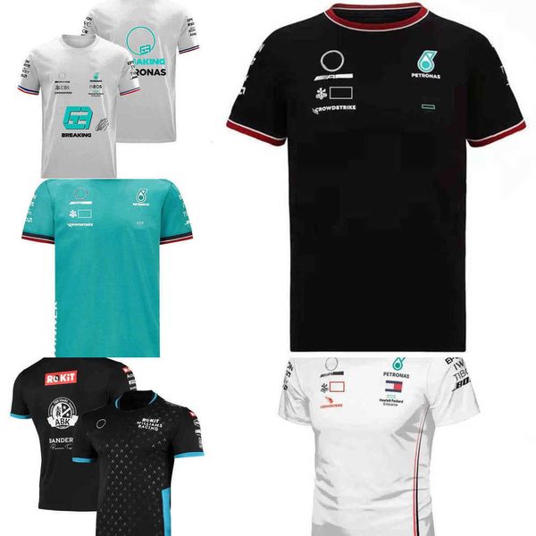 Marke Petronas Luxury Mercedes Herren T-Shirts AMG F1 Lewis Hamilton Benz T-Shirts Formel 1 Polo PRIX Motorrad Schnelltrocknen Reiten SJ1D A537