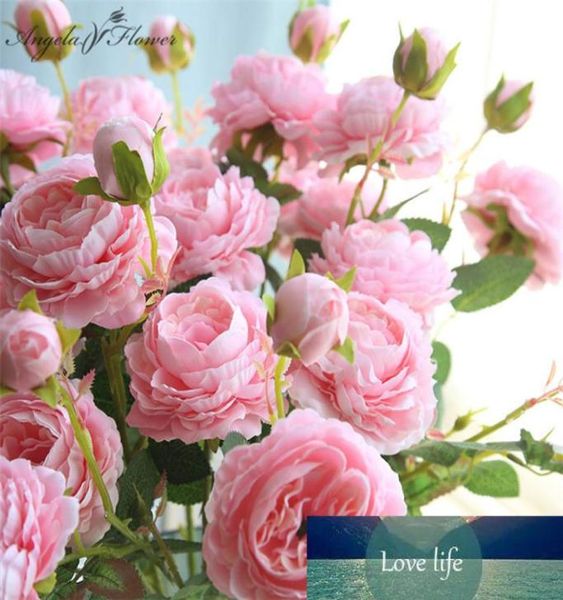 Western Rose Core 3 Heads Peony Artificial Flower Producter Home Decor Christmas Wedding Silk Flower Wall Materials Peony7953945