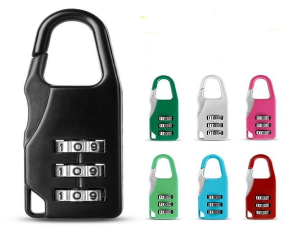 7Styles 3 Mini Dial Digit Bloqueio Código Senha Senha combinação de cadeado de segurança trava segura para trava para mochila de cadeado Loc9020734