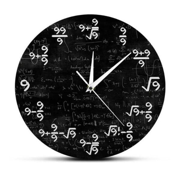 Gleichung Nines Mathematik Die Uhr der 9S -Formeln moderne Hänge Uhr Mathematische Klassenzimmer Wandkunstdekor 2012125214662