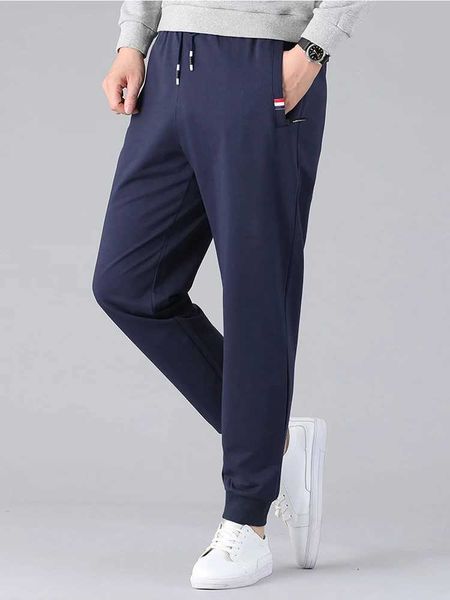 Pantaloni maschili primaverili e estivi pantaloni sportivi pantaloni da jogging in cotone più dimensioni 7xl da 8xl camicia sportiva per piste casual sciolte con zipper taschetti2405