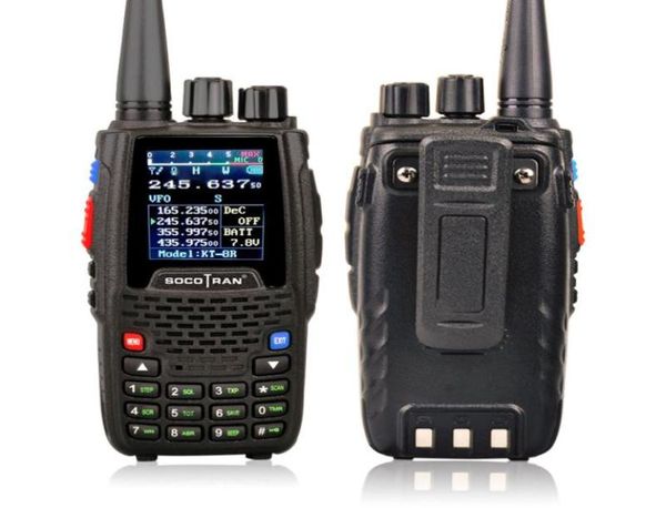 KT8R Quad Band Walkie Talkie UHF VHF 136147MHz 400470MHz 220270MH 350390MHz Mãe de mão 5W UV Busholy Radio Color Display3428559