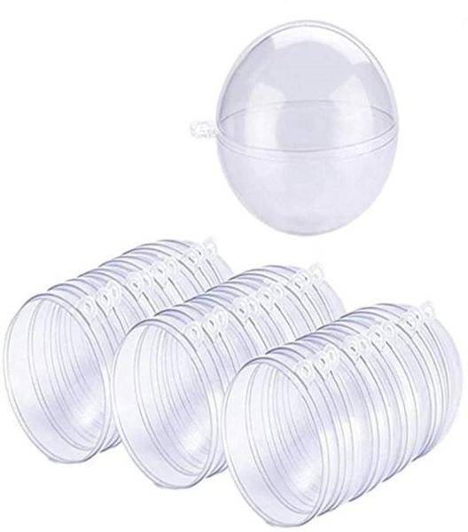 4cm 5cm 6cm 7cm 8cm 9cm 10cm Clear Plástico enchimento de bola de ornamento criativo Bola de decoração de árvore de Natal Criança Childr6371264