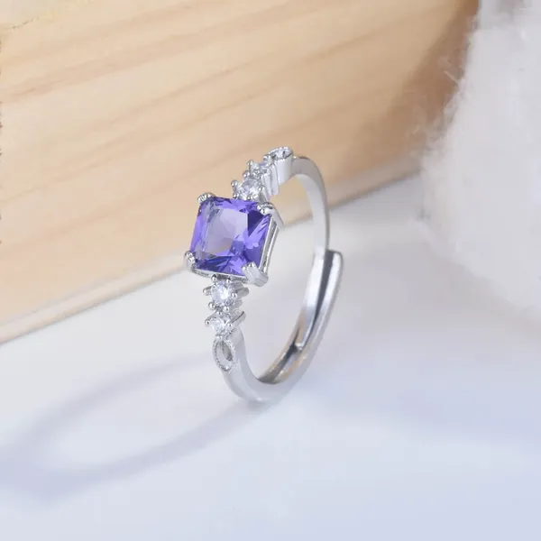 Ringos de cluster 925 Silver Natural Ametyst Jewellry Ring for Women Fine Anilos de Purple Bizuteria Gemstone Diwenfu Vintage Wedding Anel