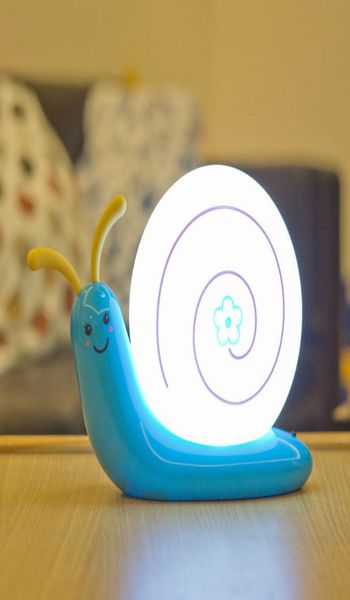 Lampada leggera notturna lampada da letto lampada da letto per bambini bambini bambini baby batteria USB LED lumaca per bambini Sleeping Wilet Light ZA25416814464