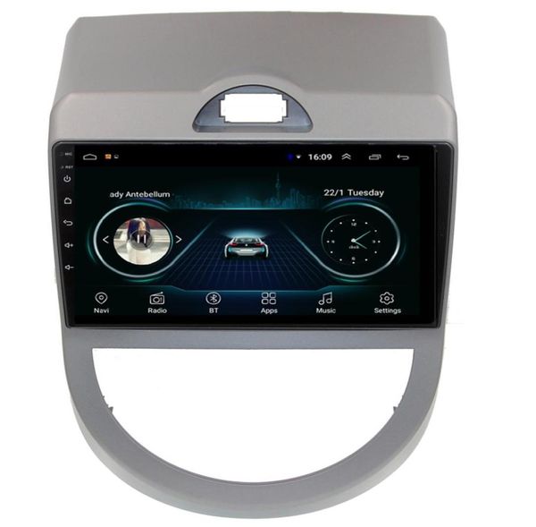 Android Car Navigation MP3 Mp4 Music Player HD 1080 Bellissimo sfondo Smooth Music Multitouch Screen per Kia Soul 20092010592194079