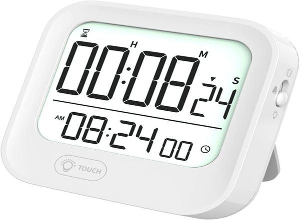 Pomodoro Interval Timer Conto alla rovescia Clock Tomato Stop Owatch White Readight5916105