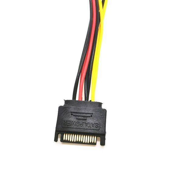 Новый 15-футовый SATA-мужчина до 2 женских 15PIN Power жесткий диск.